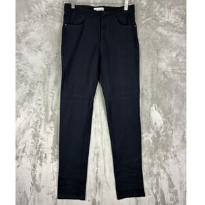 Bariloche Navy Blue Slim Leg Stretch Trousers Women Size T2 5-Pocket Career Pant